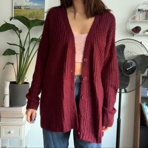 Tobi burgundy cardigan